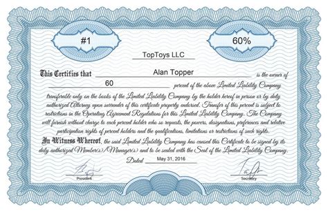 How To Make A Llc Stock Certificate Template Pdf Withcatalonia