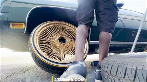 Installing 24 Gold Daytons On This 75 Chevy Vert Youtube