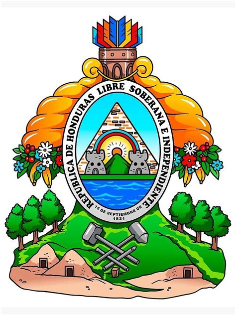 Partes Del Escudo Nacional De Honduras