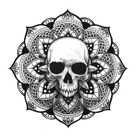 Mandala Crâne Skull Mandala Elbow Tattoos Mandala Tattoo Mandala