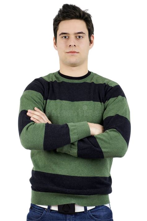 13668 Serious Young Man Looking Camera Isolated Stock Photos Free