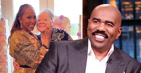 Steve Harvey S Wife Marjorie Kisses Her Smiling Gray Haired Mom In A Rare Pic On Mother S Day
