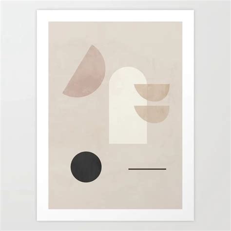 Buy Abstract Minimal Shapes 24 Art Print By Thindesign Worldwide