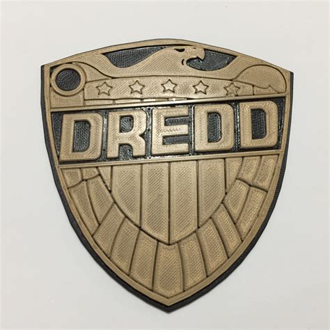 D Printed Judge Dredd Badge Coaster Plaque Etsy