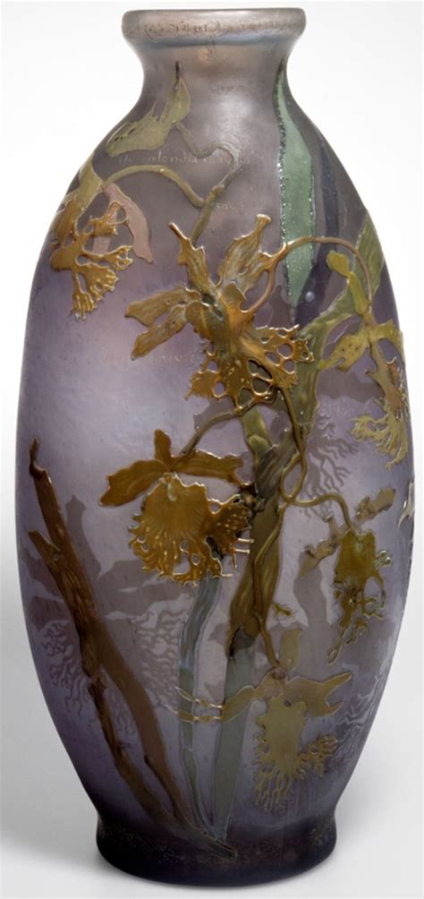 Vase “les Lumineuses” By Emile Gallé Ca 1899 Flashed Glass With An Engraved Verse By Victor