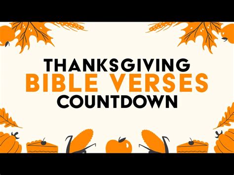 Thanksgiving Bible Verses Countdown James Grocho Worshiphouse Media