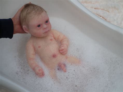 FULL BODY Reborn Lifelike Baby BOY Doll Solid PLATINUM SILICONE