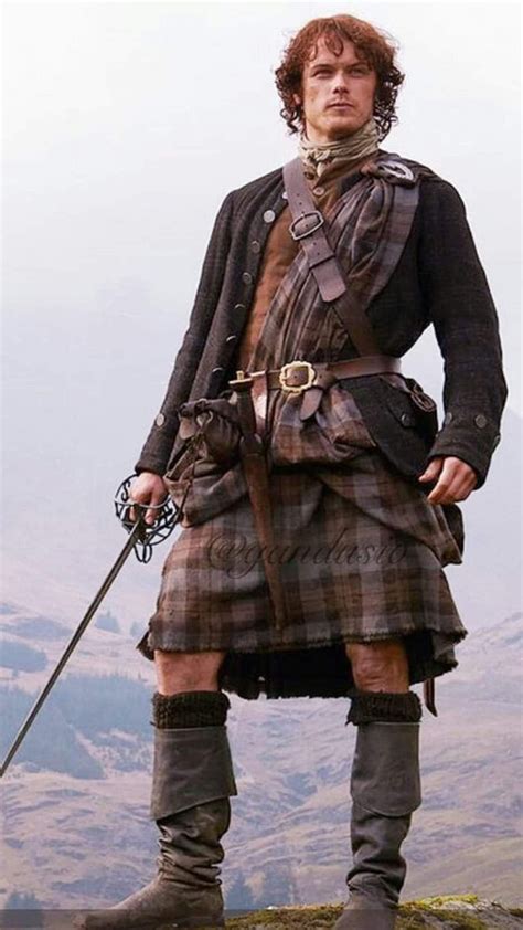 Sam Heughan As Jamie Fraser In Outlander Early Promotion Picture From