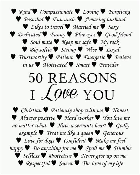 50 Reasons Why We Love You 50th Birthday Present 30th 40th Etsy