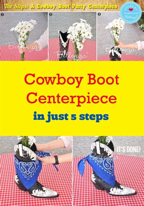 Easy Diy Cowboy Boot Party Centerpiece In Just 5 Steps Party