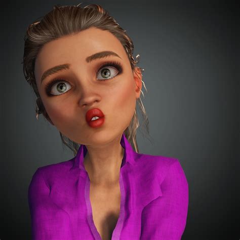 Semi Realistic Cartoon Character Rigged Iclone Blender Maya 3d Model