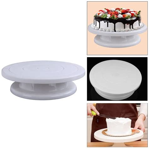 Diy Kitchen Cake Plate Revolving Decoration Stand Platform Turntable