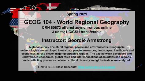 Geog 104 World Regional Geography Santa Barbara City College