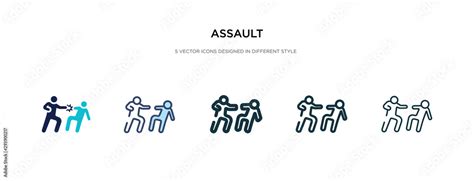 Assault Icon In Different Style Vector Illustration Two Colored And