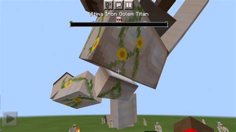 Ultima Iron Golem Vs Titan Ravager In Minecraft Pe Youtube