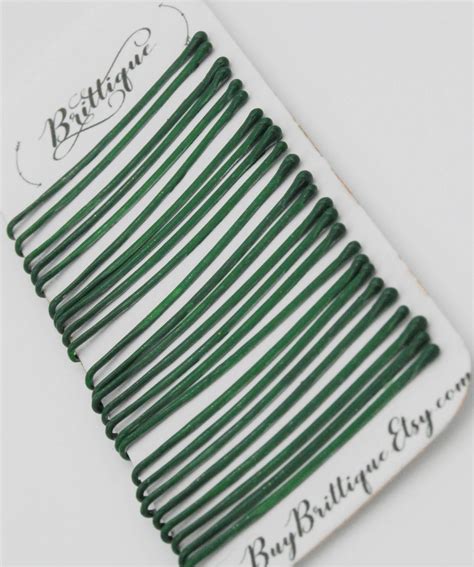Forest Green Bobby Pins Colored Bobby Pins Green Hair Pins Green