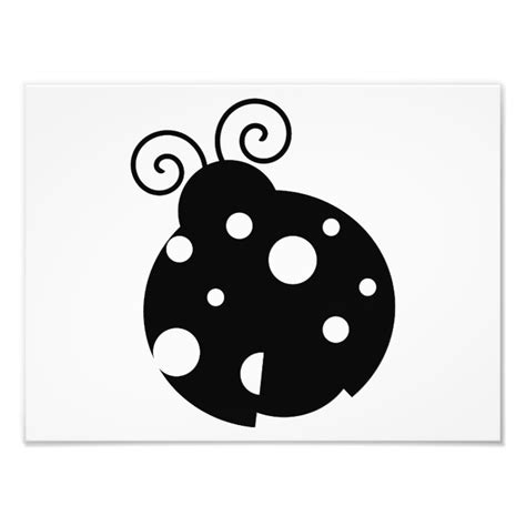 Cute Ladybug Silhouette Photo Print