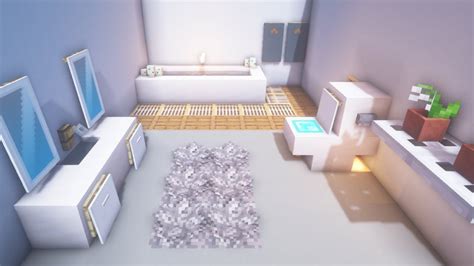 Minecraft Modern Bathroom Build Tutorial Youtube