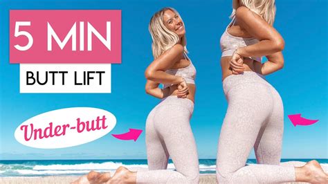 5 Minute Butt Lift 🍑💕 Lift And Tone Home Workout Youtube