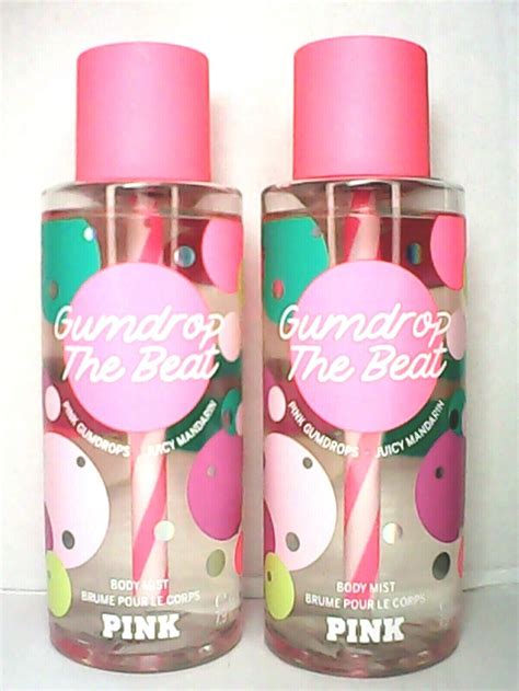 Two Victorias Secret Pink Gumdrop The Beat Fragrance Mist Scented Body