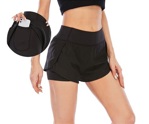 buy colorting women s quick dry 2 in 1 running workout shorts gym athletic shorts with pocket