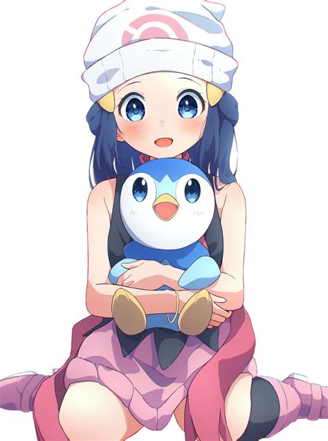 Pokemon Dawn Hikari With Piplup Pochama Render By Minhchauk1k On