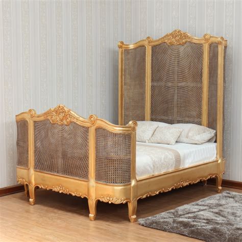 As well as some gorgeous rattan. French Carved Rattan Bed with High Headboard B001