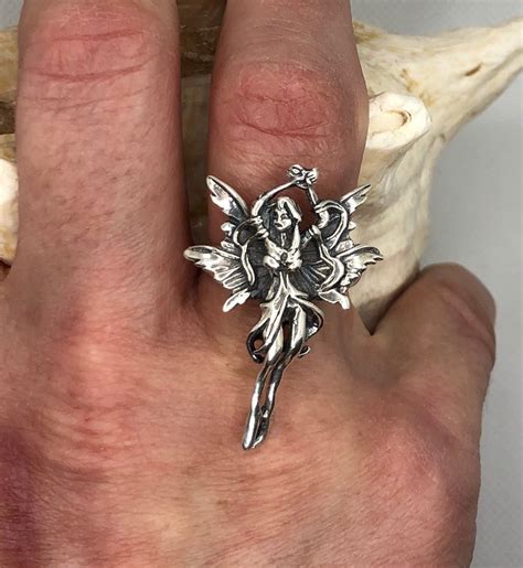 925 Sterling Silver Large Fairy Ring, Unique Ring, Large Ring