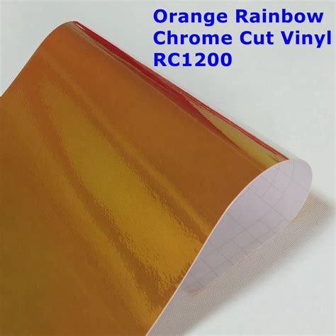 Orange Holographic Rainbow Chrome Vinyl For Cutting Rc1200 China
