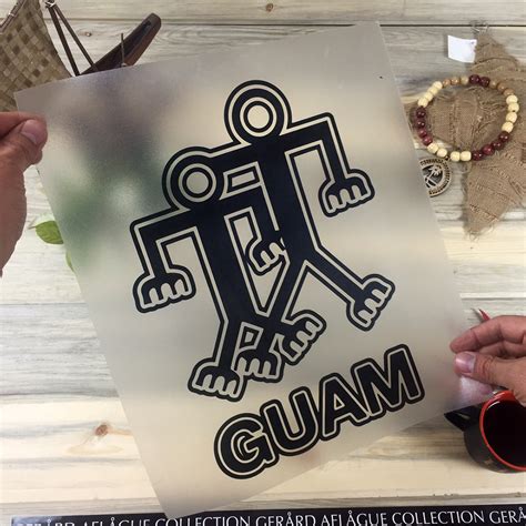 Large Guam Cave Drawing Vinyl Decal 10x7 Gerard Aflague Collection