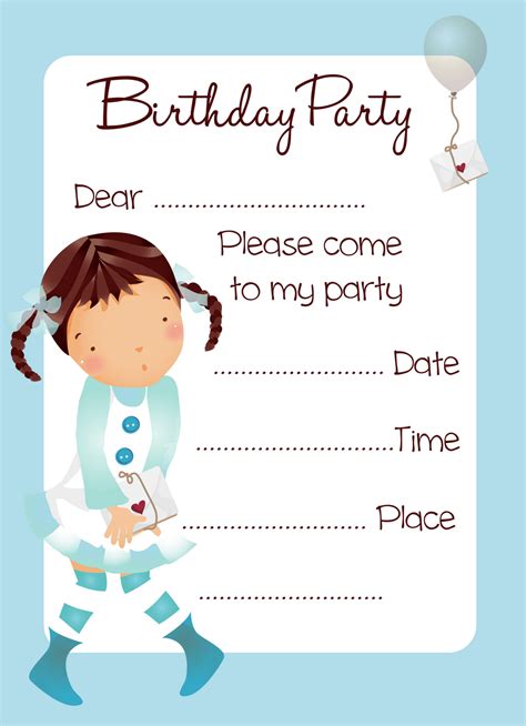 Printable Birthday Invitations 2 Coloring Kids