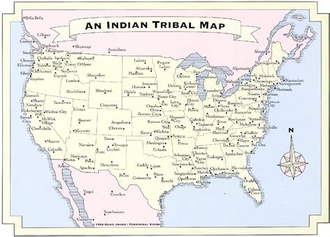 Map Of American Indian Tribes Whose Names Became Those Of