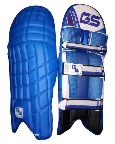 Strap Polyester Gs Blue Batting Leg Guard For Cricket Players At Rs