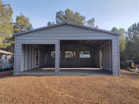 Steel 2 Car Garages For Sale Free Ship And Install Carport Kingdom