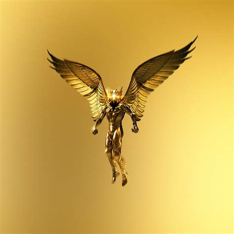 Hd Wallpaper Gold Colored Figurine Of Man With Wings The Gods Of Egypt All Of Heaven Is At