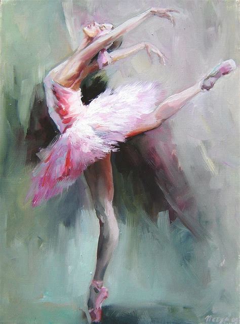 Nelya Shenklyarska Ballerina Dancer Painting Dancer Painting