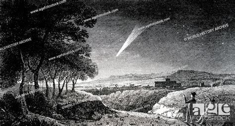 Engraving Depicting The Great Comet Of 1811 As Seen At Daybreak From