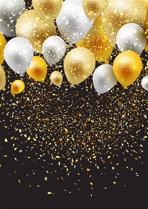 Celebration background with balloons and confetti 267308 Vector Art at ...