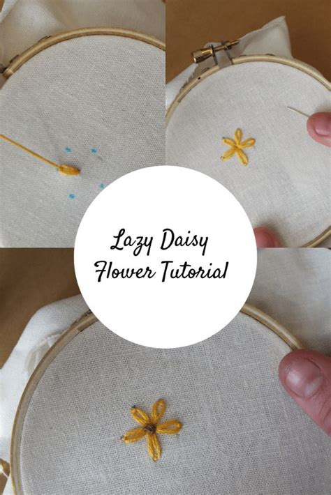 How To Do The Lazy Daisy Chain Stitch Lazy Daisy Stitch Embroidery