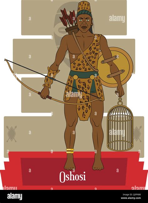 Illustration Vector Isolated Of Yoruba Gods African Mythology Stock