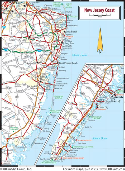 New Jersey Coast Map Images And Photos Finder