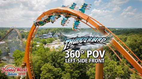 Thunderbird Roller Coaster 360° Pov Left Side Front Holiday World
