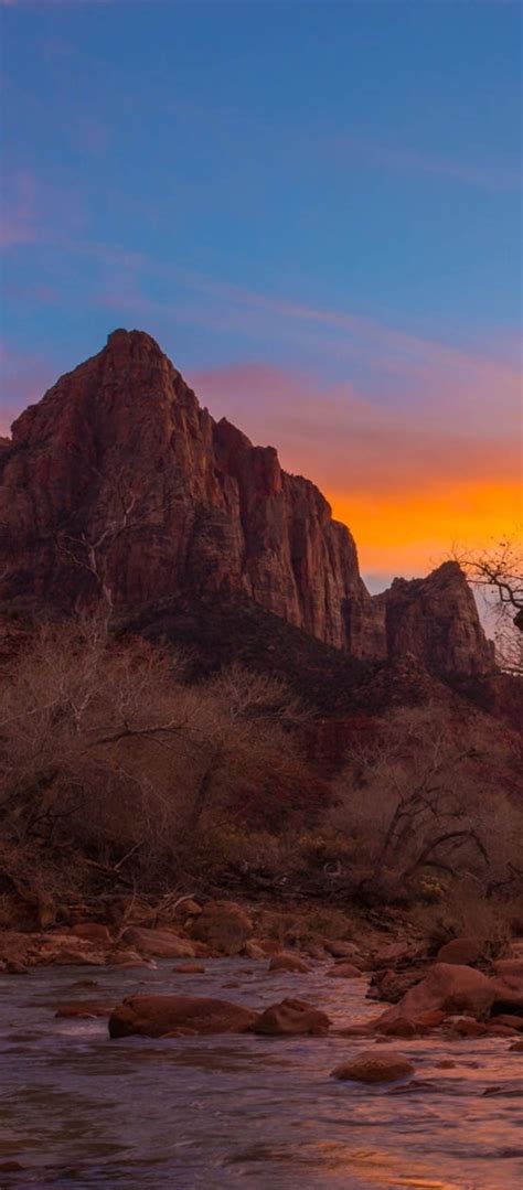 1080x2460 Zion National Park Evening 1080x2460 Resolution Wallpaper Hd