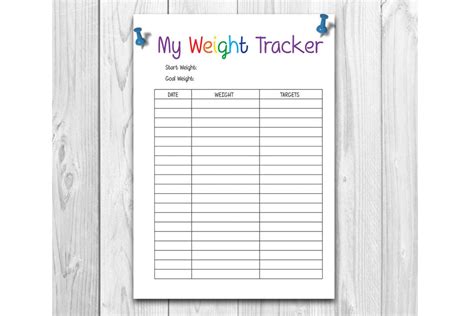 Weight Loss Tracker Printable Graphic By Storeartprints · Creative Fabrica