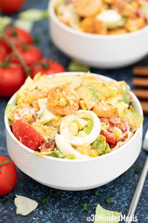 Shrimp Cobb Salad With Avocado 30 Minutes Meals