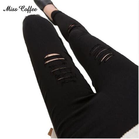 New Hot Summer Leggings Ripped Leggings Sexy Women Hollow Out Holes Legging Candy Color