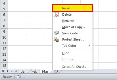 Insert New Worksheet In Excel Methods How To Insert New Worksheet
