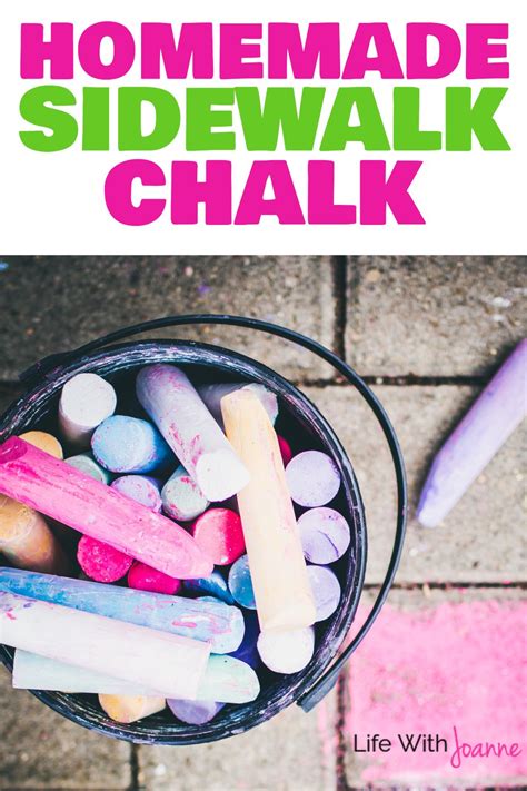 Homemade Sidewalk Chalk Two Ingredients Any Color