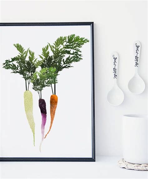 Carrot Wall Art Kitchen Art Print Wall Art Prints Poster Fruit