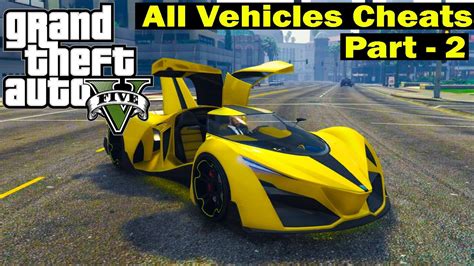 Gta 5 Cheat Codes For Pc All Vehicle Cheat Codes For Gta 5 Part 2